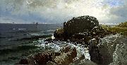 Alfred Thompson Bricher Castle Rock, Marblehead USA oil painting artist